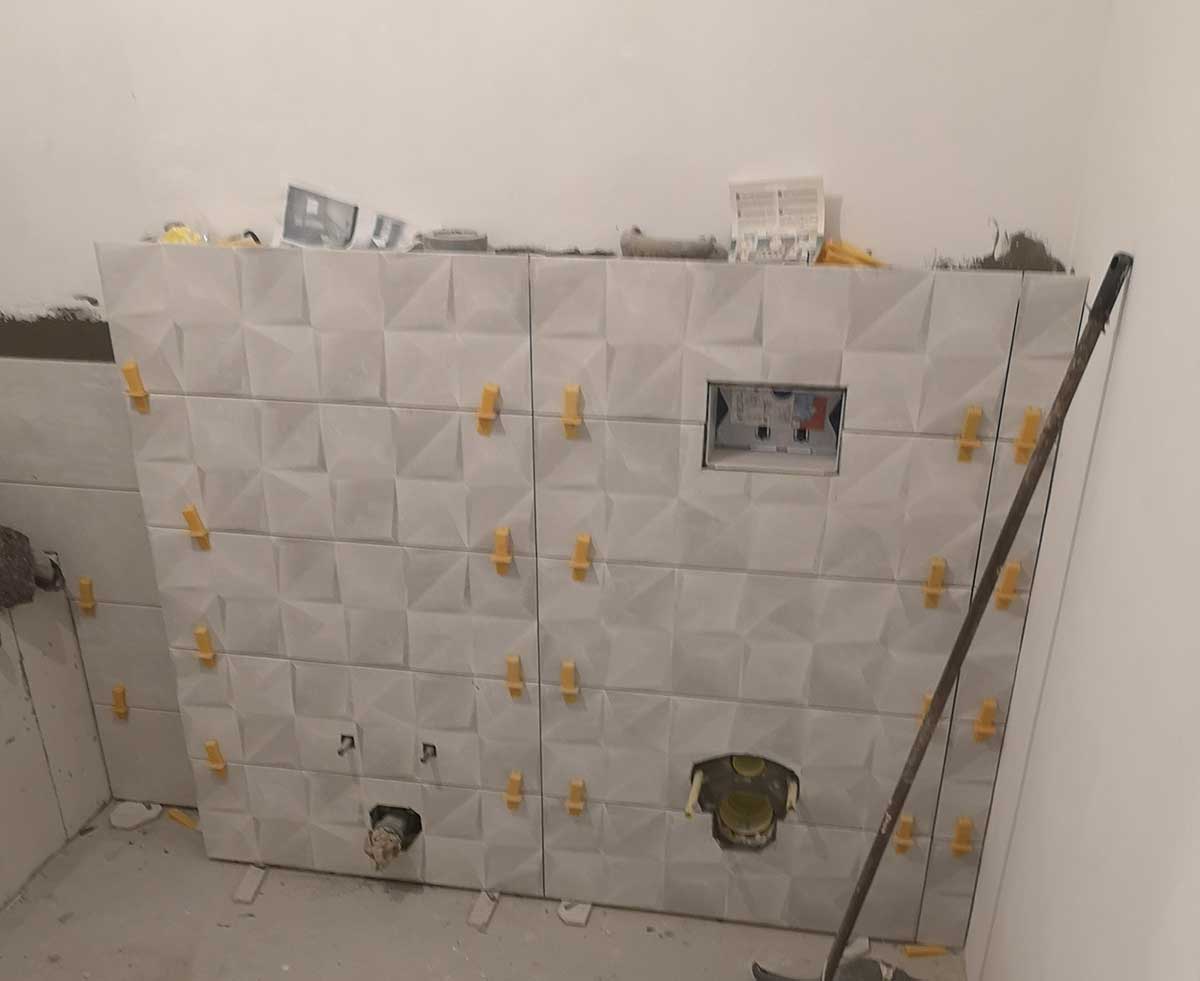 Finished bathroom project showcasing premium tiling